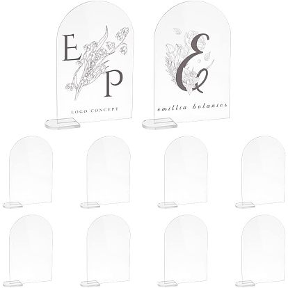 Acrylic Table Sign Holders, Blank Place Number Signs, for Wedding, Restaurant, Birthday Party Decorations, Arch