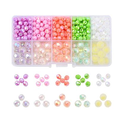 DIY Jewelry Making Kits, Including Round AB Color Plated Eco-Friendly Poly Styrene & Transparent Acrylic Beads