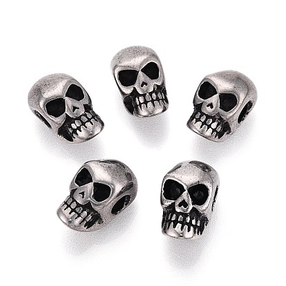 Хэллоуин 304 бусы из нержавеющей стали, череп