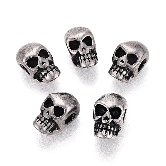 Хэллоуин 304 бусы из нержавеющей стали, череп