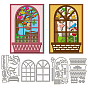 Трафареты для резки углеродистой стали с видом из окна, для diy scrapbooking, Фотоальбом, декоративная бумага для тиснения, форма для поздравительных открыток