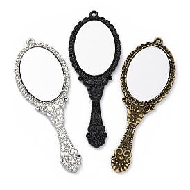 Подвески из стеклянного зеркала, подвеска-зеркало для переноски, со сплавочной фурнитурой