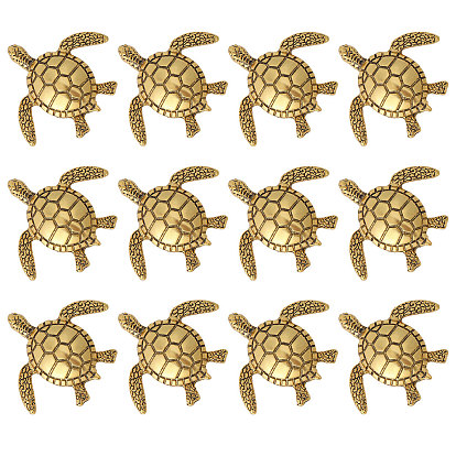 12шт. браслеты из сплава в виде черепахи, розовые, для рюкзака и одежды