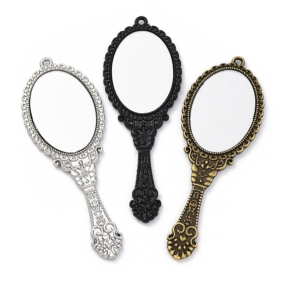 Подвески из стеклянного зеркала, подвеска-зеркало для переноски, со сплавочной фурнитурой