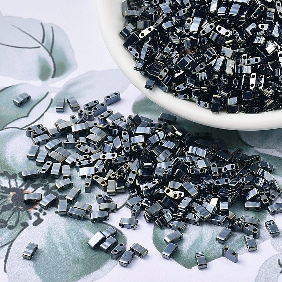 MIYUKI Half TILA Beads, Japanese Seed Beads, 2 Hole, Metallic Colours