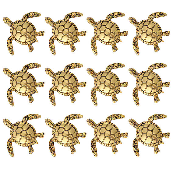12шт. браслеты из сплава в виде черепахи, розовые, для рюкзака и одежды
