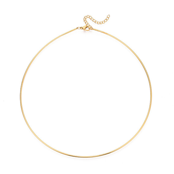 304 ожерелья из нержавеющей стали с застежкой-крючком, круглые