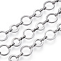 661 Stainless Steel Mother-son Chains, Unwelded, with Spool