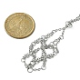 304 Stainless Steel Cable Chains Macrame Pouch Empty Stone Holder for Pendant Necklaces Making, with Slide Beaded