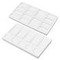 2Pcs 2 Styles Porcelain Palette, Paint & Drawing Supplies, Rectangle