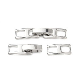 Shegrace Messing-Uhrenarmbandverschlüsse, cadmiumfrei und bleifrei und nickelfrei, Rechteck