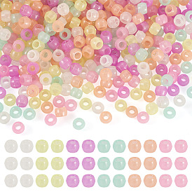 500шт. светящиеся прозрачные акриловые бусины, светится в темноте, баррель