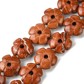 Natural Red Jasper Beads Strands, Flower