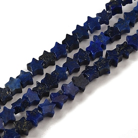 Natural Lapis Lazuli Beads Strands, Star