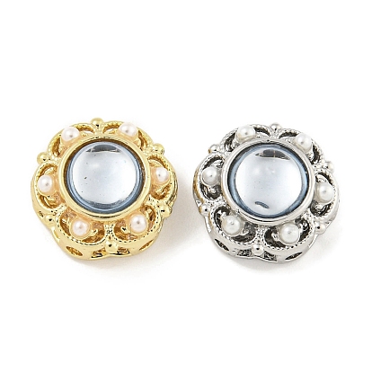 Полые шарики из латуни, без кадмия, без никеля и без свинца, с АБС-пластиком жемчугом и смолой, цветок