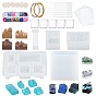 Silicone Molds, Resin Casting Molds, For UV Resin, Epoxy Resin Jewelry Making, Mountain, Disposable Plastic Transfer Pipettes, Transparent Plastic Round Stirring Rod and Aluminum Wire