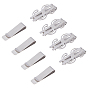 8Pcs 2 Style Stainless Steel Clips, Dollar-shaped & Rectangle