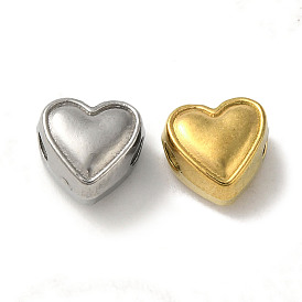 Ion Plating(IP) 304 Stainless Steel Beads, Heart