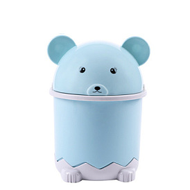 Mini Plastic Tabletop Trashcan, Cute Panda Small Wastebasket, for Office & Schllo & Daily Supplies