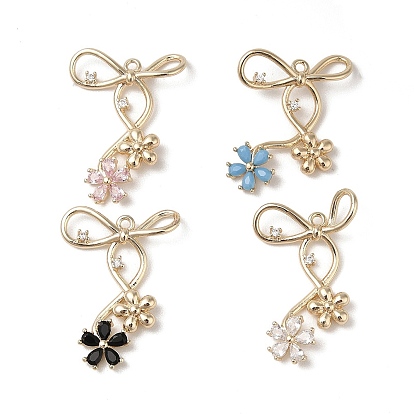 Латунные микро проложить кубического циркония подвески, без кадмия, без никеля и без свинца, со стеклом, 