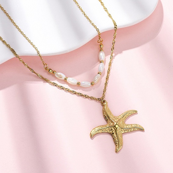 Морская звезда 304 двухслойные подвески из нержавеющей стали, с оболочкой, ионное покрытие (ip)