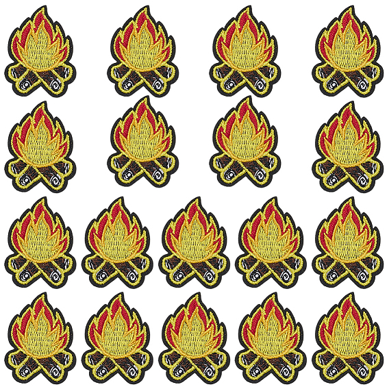 20 шт. полиэстеровые заплатки для одежды, костер