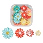 40Pcs 4 Style Natural Freshwater Shell Beads, with Enamel, Flower