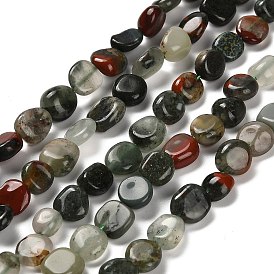 Natural African Bloodstone Beads Strands, Nuggets, Tumbled Stone