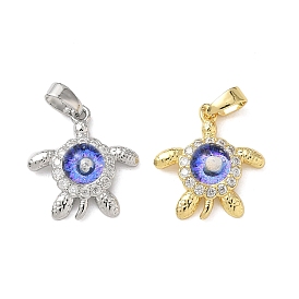 Латунные микро проложить кубического циркония подвески, cmолой, черепаха