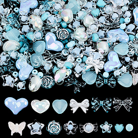 250 шт 14 стили прозрачные акриловые бусины, бусина в бусине, разнообразные