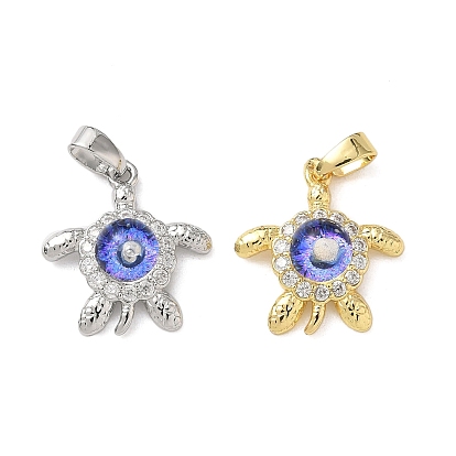 Латунные микро проложить кубического циркония подвески, cmолой, черепаха