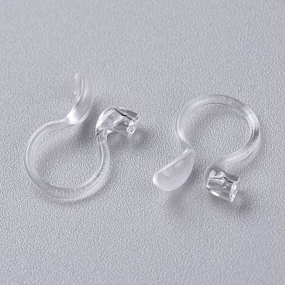Plastic Clip-on Earring Converters Findings, for Non-Pierced Ears