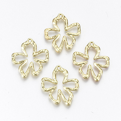 Crémaillère pendentifs en alliage placage, sans cadmium et sans nickel et sans plomb, fleur