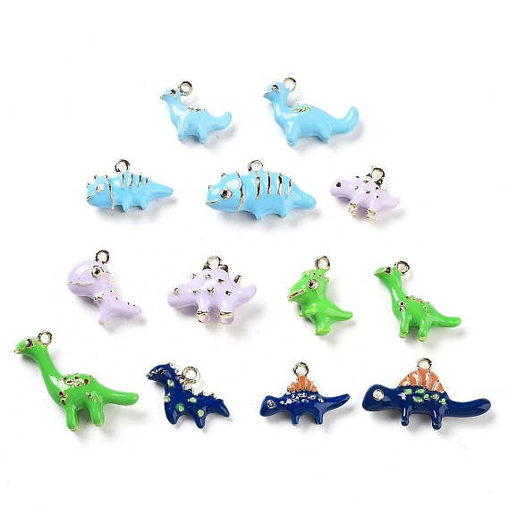 Подвески из эмали и сплава, 3d подвеска динозавра, золотые
