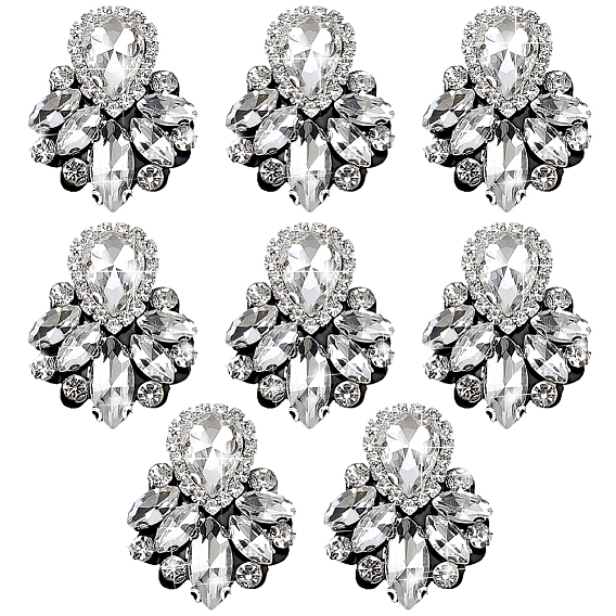 Glass Rhinestone Embroidery Sew on Ornament Accessories, Sewing Craft Decoration, Teardrop