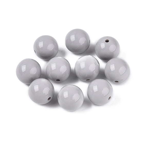 Непрозрачные акриловые бусины, круглые