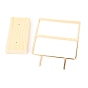 Two Layer Iron Earring Display, Jewelry Display Rack, with Wood Findings Foundation
