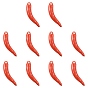 10Pcs Handmade Porcelain Pendants, Hot Pepper Charms