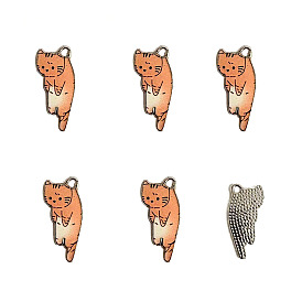 Печатные эмали подвески сплава, кошка прелести, без кадмия, без никеля и без свинца, платина