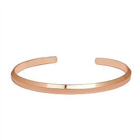 Minimalist Rose Gold C-shaped Copper Bracelet for DW Couple Watch Accessory