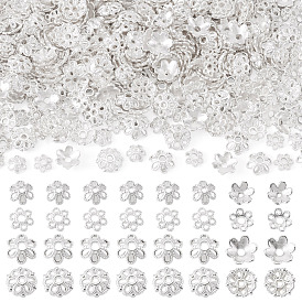 400 шт. 4 стили колпачков из сплава, цветок