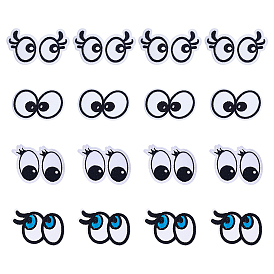 32 шт. 4 стили тканевые заплатки для пришивания и термонаклеивания, аппликация, значки, для одежды, платье, шляпа, джинсы, украшения своими руками, глаз