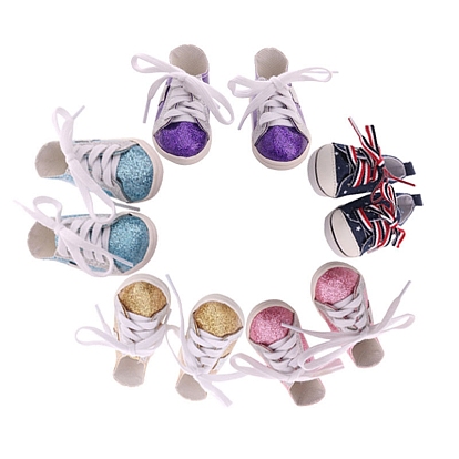 Парусиновые туфли для куклы из ткани, Аксессуары для американской куклы 18 дюйма для девочек