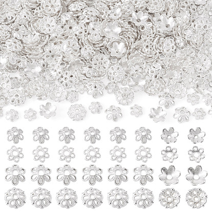 400 шт. 4 стили колпачков из сплава, цветок