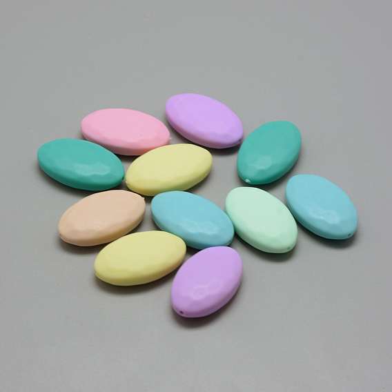 Пищевые экологически чистые силиконовые бусины, овальные