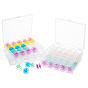 4 Pcs 2 Styles Polypropylene(PP) Storage Box, 25 Compartments, Sewing Machine Bobbins Storage Case, Rectangle