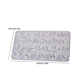 Food Grade DIY Pendant Silicone Molds, Resin Casting Molds, Alphabet