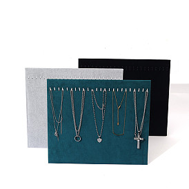 Collier de velours présentoirs, présentoir à bijoux, en forme de L, rectangle