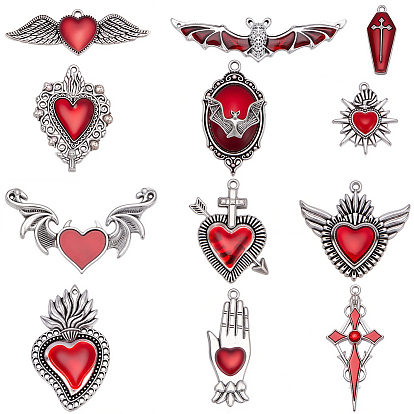 12шт. 12 стили: готический стиль, подвески из цинкового сплава с эмалью, разнообразные