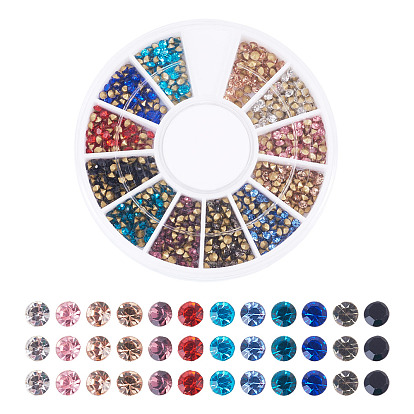 Señaló hacia cabujones de diamantes de imitación de cristal, clavos de arte de uñas, accesorios de decoración de uñas para mujer, espalda plateada, facetados, diamante